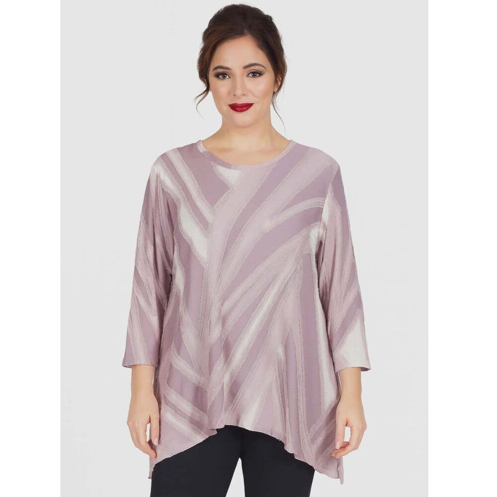 Simply Vera Wang Shirt Tunic Top Long Sleeve Purple Women's Women's Medium